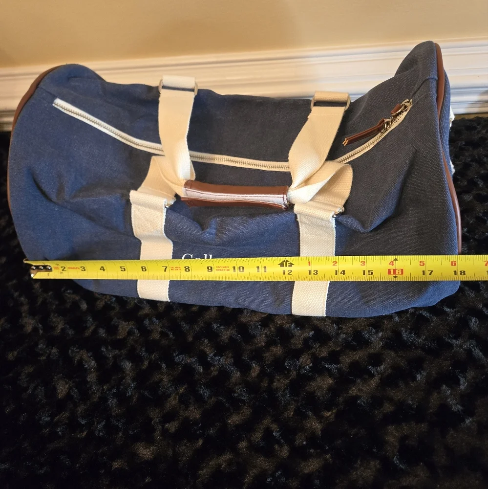 Collars & Co. Denim Gym Bag/Travel Carry-on Bag